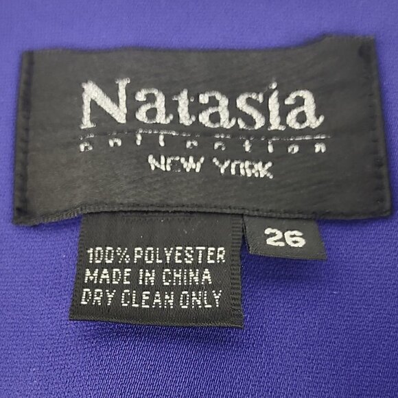 Natasia Purple Single Button Long Line Blazer with Shoulder Pads Size 26 (NWT) - Picture 12 of 13